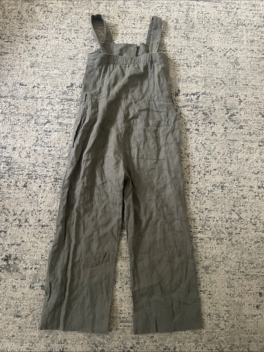 Everlane Olive Green The Picnic Linen Jumpsuit
